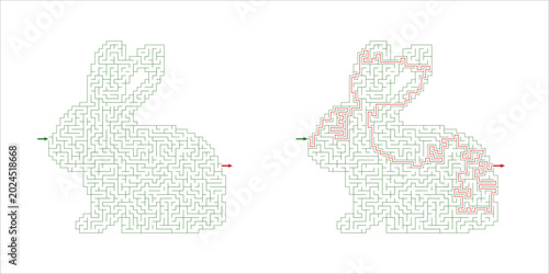  medium-difficulty rabbit maze