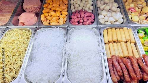Buffet Ingredient Bar, Asian Self Service Food Station