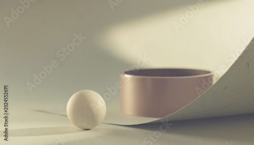still life with cylinder and sphere.