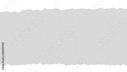 Light Gray Torn Paper Border Isolated on Transparent Background PNG