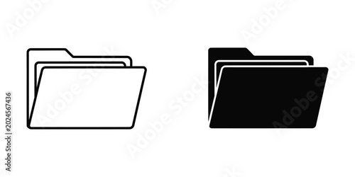 Фотография Open folder document management system icon vector illustration with document di