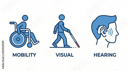 Inclusive Accessibility Icon Set for Disability Awareness