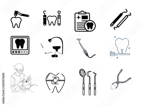 Healthcare Equipment Outline Icons