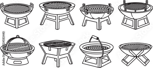 Tableau sur toile Isometric vector set of chairs with mesh seats and backrests Vector