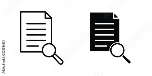 Case study icon graphic set. Vector icons
