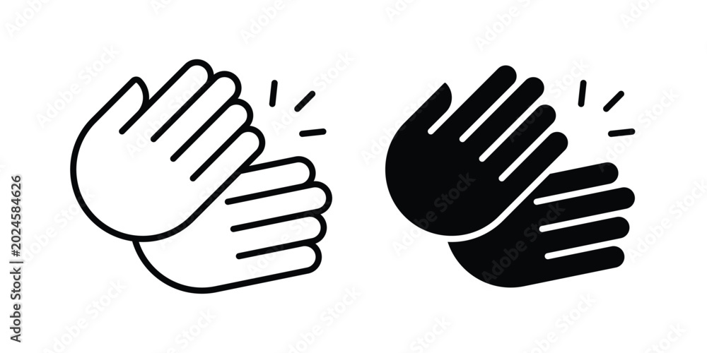 Fototapeta premium Clap icon graphic set. Vector icons