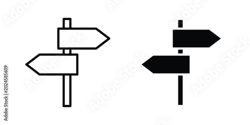 Bild auf Leinwand Directions icon graphic set. Vector icons