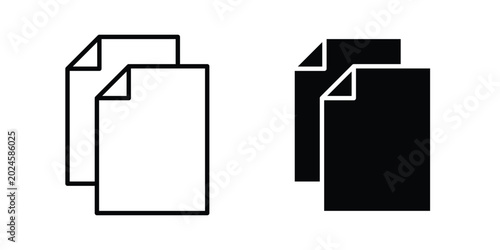 Billede på lærred Duplicate icon graphic set. Vector icons