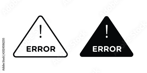 Foto Error icon graphic set. Vector icons