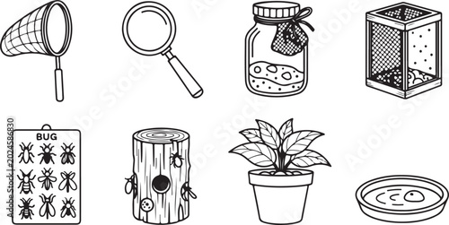 Foto Traditional chinese bamboo steamers and frying pans with food icons Vector