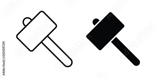 Fotografía Hammer icon graphic set. Vector icons