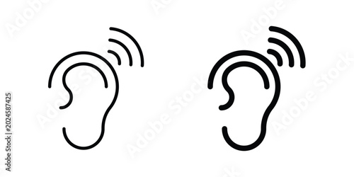 Slika na platnu Hearing icon graphic set. Vector icons