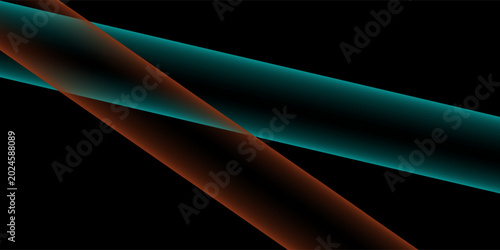 Abstract Futuristic Neon Glow Background with Orange Cyan Blue Geometric Light Stripes