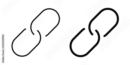 Foto Link icon graphic set. Vector icons