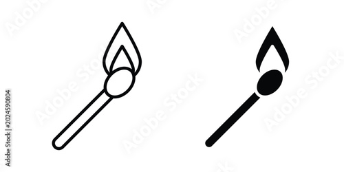 Obraz na płótnie Matches icon graphic set. Vector icons