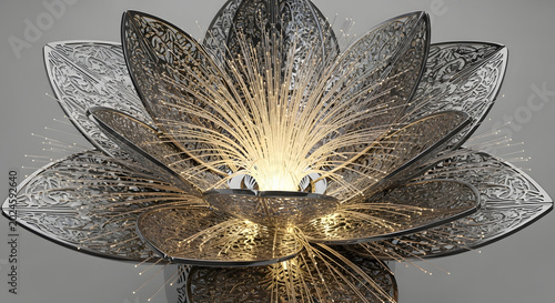 A double-headed golden eagle emblem and an ancient metal crown are displayed alongside a silver Christmas star decoration on a dark background