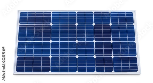 Photovoltaic panels isolated on white representing green renewable energy and ecological sustainability for a cleaner future environment, future, source, grid