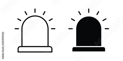 Cuadro en lienzo Siren icon graphic set. Vector icons