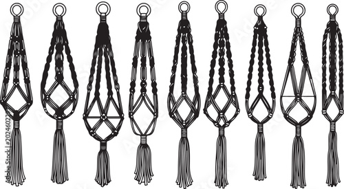 Photos Vector illustration of a line of black and white violin necks with scrolls Vecto