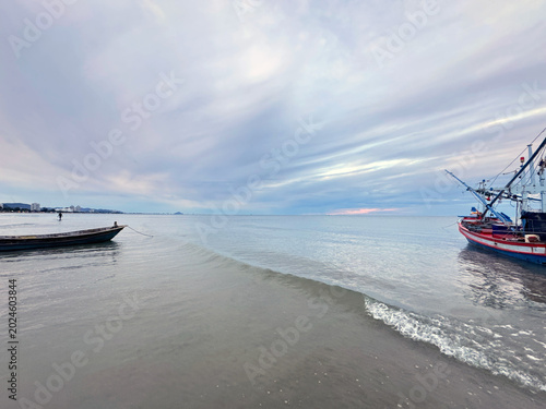 Fishing Boat on Calm Ocean Waters