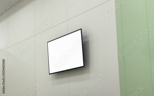 Blank Screen Display on Wall