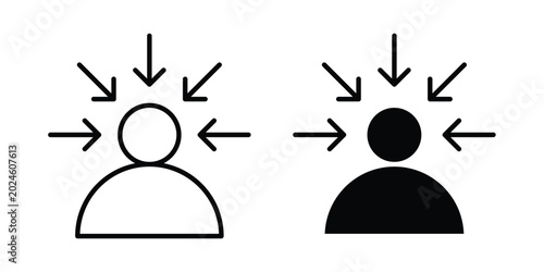 Foto Centric consumer icon graphic element for project and web designs