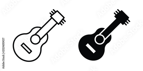Canvas Print Guitar icon graphic element for project and web designs
