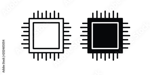 Photos Microprocessor icon graphic element for project and web designs