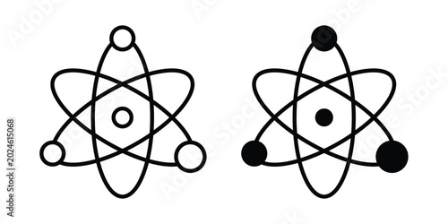 Foto Physics icon graphic element for project and web designs