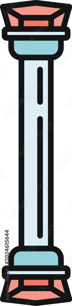 Fototapeta premium Column icon symbolizing ancient architecture design and structural support