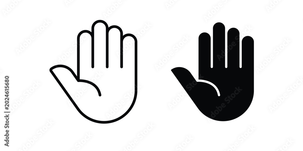 Fototapeta premium Raised hand icon graphic element for project and web designs