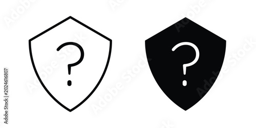 Cuadro en lienzo Shield interrogation icon graphic element for project and web designs