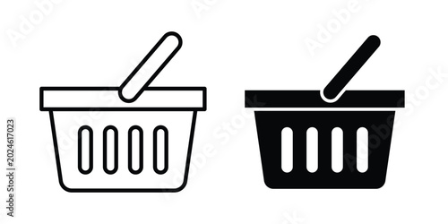 Shopping basket icon graphic element for project and web designs