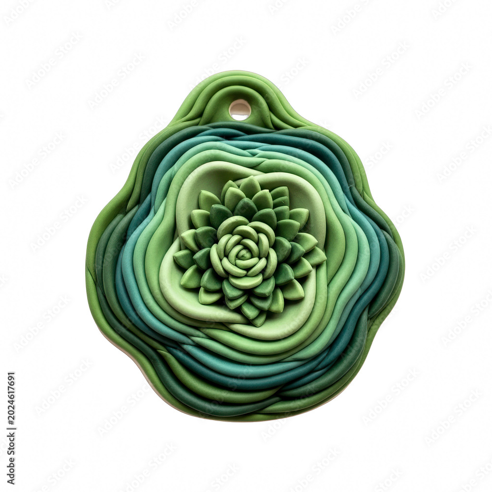 Obraz premium Layered green succulent sculpture
