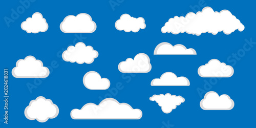 Bild auf Leinwand Cloud icon set