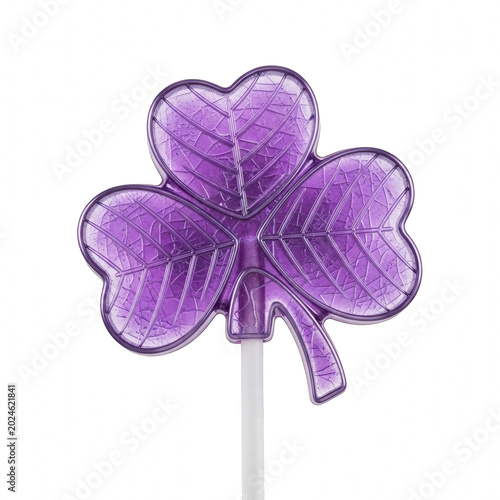 Purple shamrock lollipop