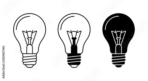 Photos Light Bulb Icons: Idea Generation, Innovation, and Solutions