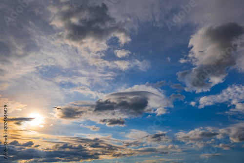 Sky At Sunset Natural Background