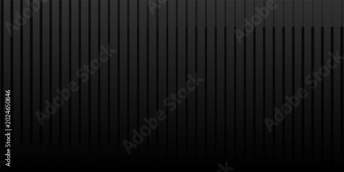 Fotografía Sleek black background with vertical stripes