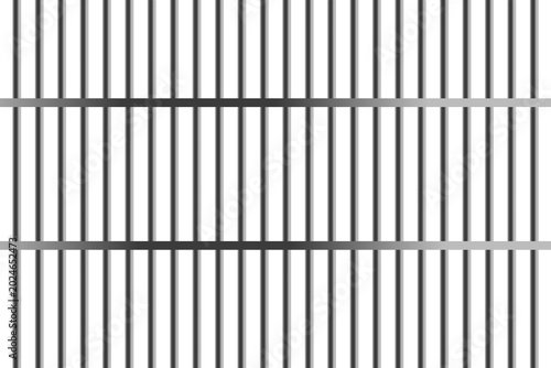 Valokuva Prison bars iron cage fence isolated on transparent background