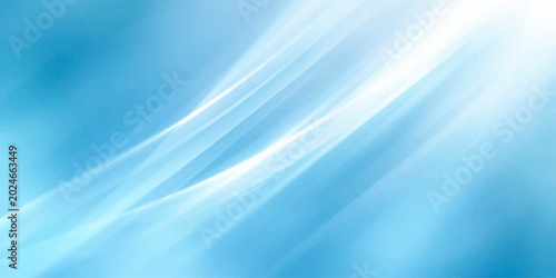 Tableau sur toile An abstract blue background features soft waves and bright lines that mimic summer clouds and sunlight in a beautiful nature-inspired design