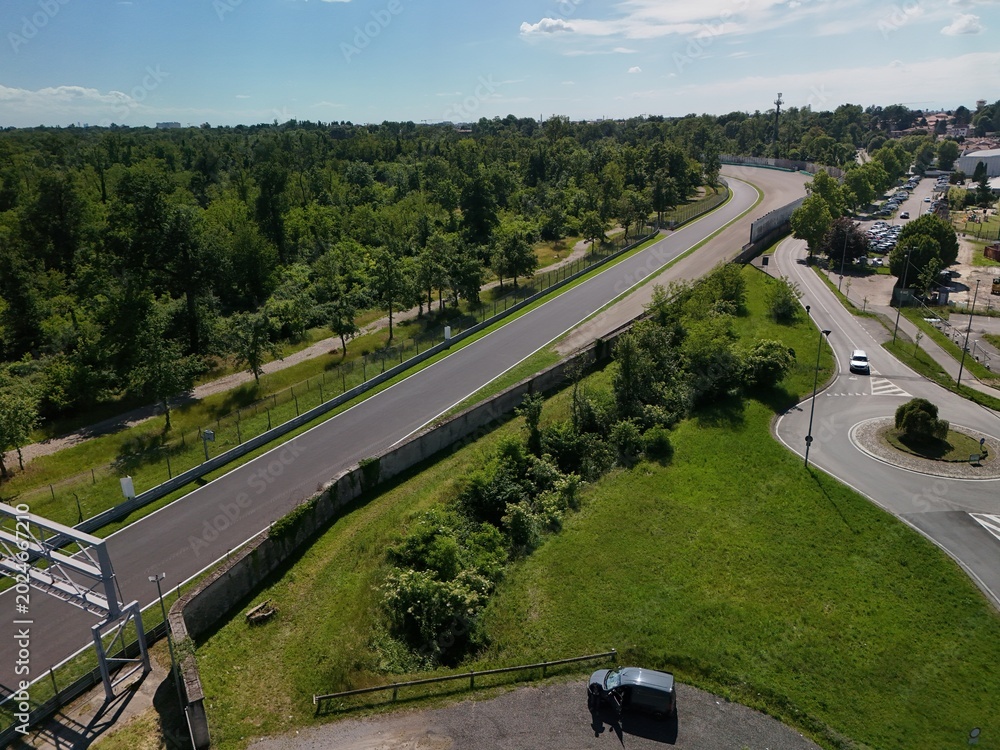 Fototapeta premium Aerial viev of Monza Racing Circuit