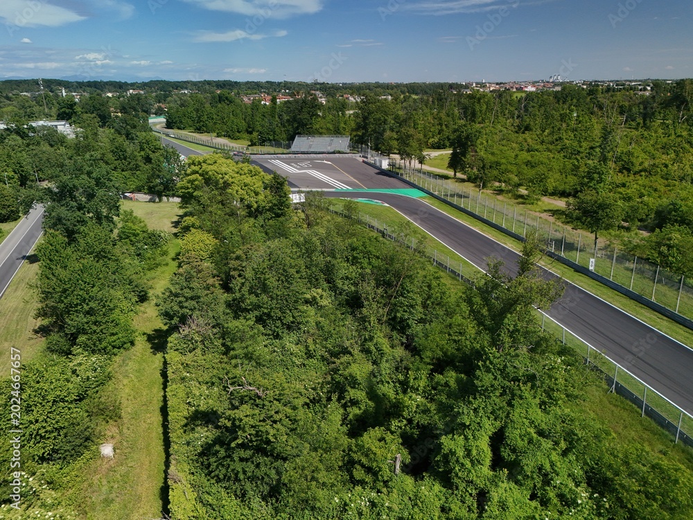 Fototapeta premium Aerial viev of Monza Racing Circuit