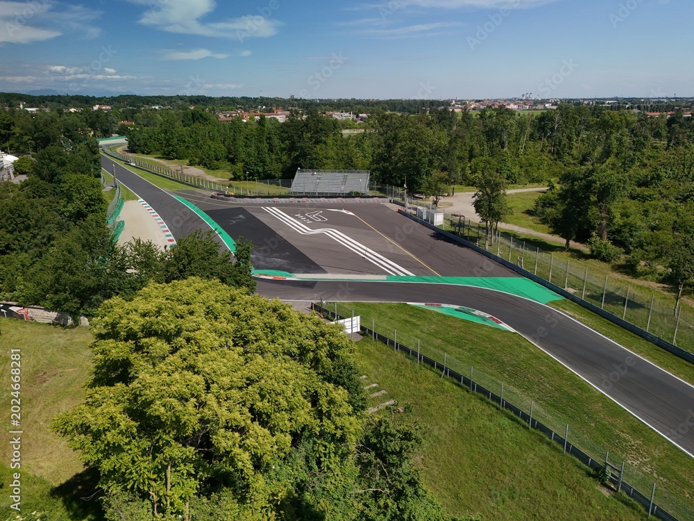Fototapeta premium Aerial viev of Monza Racing Circuit
