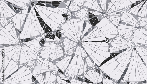 Shattered Glass Polygon and Dark Abstract Geometric Wallpaper