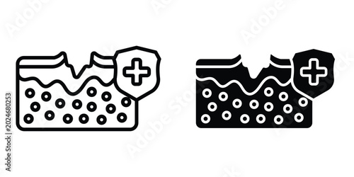 Photos Skin healing icon design illustration drawings