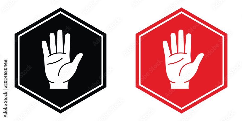 Fototapeta premium Stop sign design illustration drawings