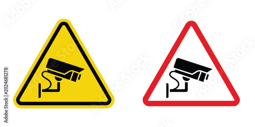 Video surveillance sign design illustration drawings