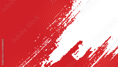 Cuadro en lienzo A red background with diagonal white brushstrokes.