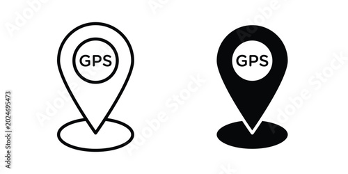Tableau sur toile Gps icon for mobile apps and websites.